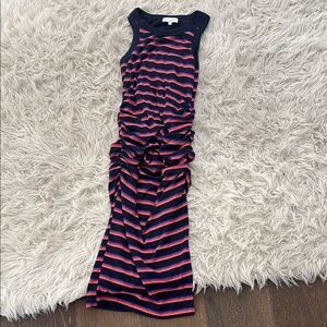 Michael Stars size XS, Navy and Red Striped Maxi Dress